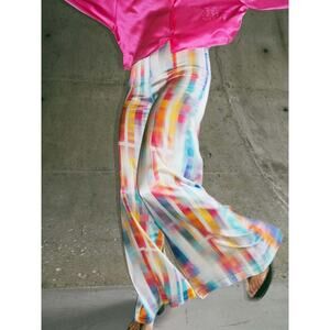 DMN Hailey wide leg pants 100% silk multicolor XS / Small